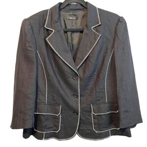 Style & Co. Black Stitched Trim Blazer Women's